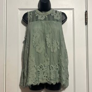 Taylor & Sage Sleeveless Lace Tank Top XL